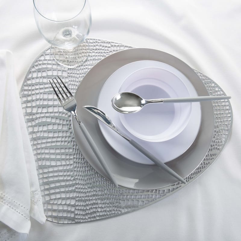 Home Details 4 Pack Oval Pebble Laser Cut Placemat