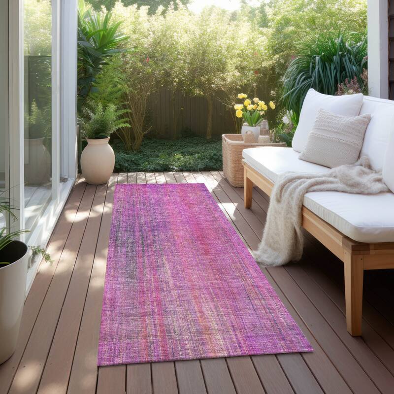 Maz Stripe Weather Resistant Classic Meets Modern Runner Outdoor Rug