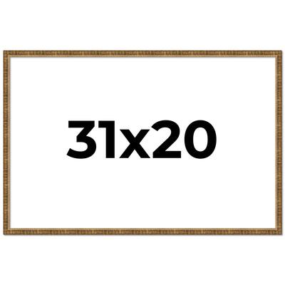 31x20 Frame Gold Kingsley Distressed Solid Wood Picture Frame Width