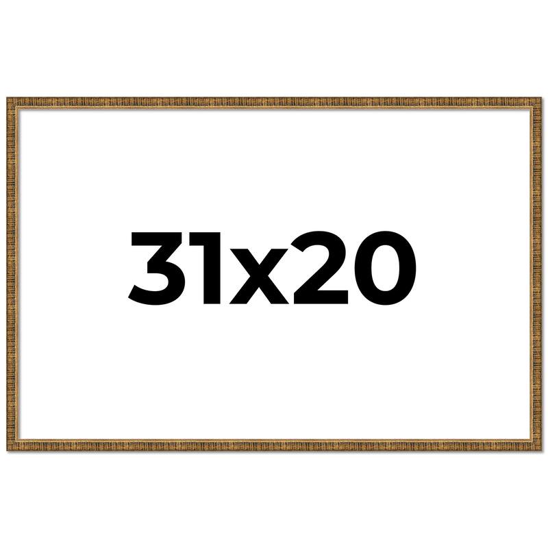 31x20 Frame Gold Solid Wood Picture Frame - Complete Modern Photo