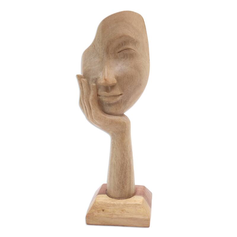 Novica Handmade Looking At You Wood Statuette