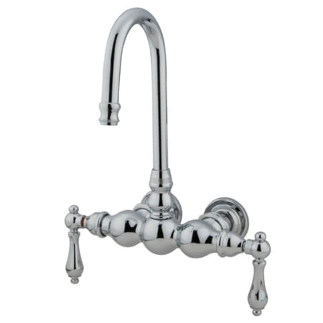 Kingston Brass Vintage Wall Mounted Clawfoot Tub Filler with Metal - Polished Chrome