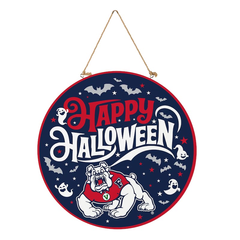 Fresno State University 18" x 18" Halloween Door Décor Wall Sign