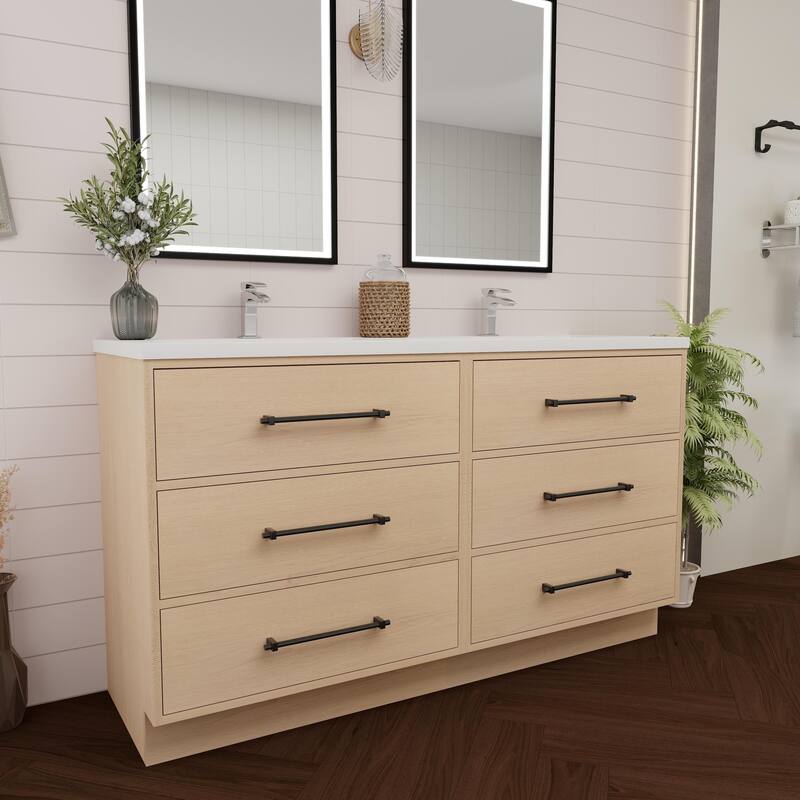 Victoria 48'' Free-standing Vanity with Double Reinforced Acrylic Sink - 47.20