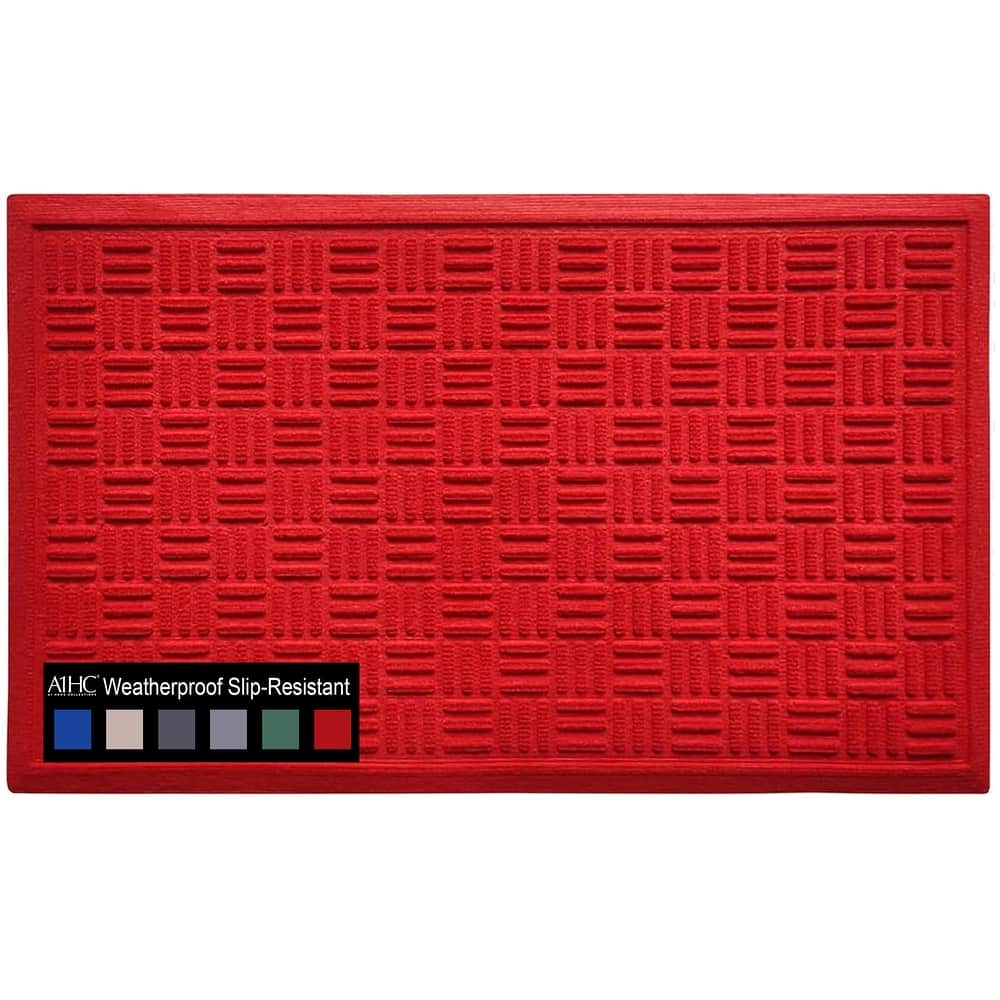 A1HC New All Weather Superior Dirt and Moisture Absorbing Polypropylene Door Mat with Non-Slip Backing for Inside Outside Use