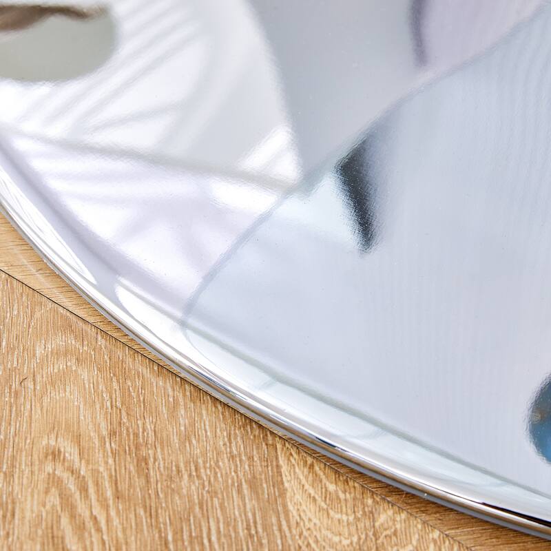 Diameter Glass Top And A Modern, Minimalist Round Dining Table With Metal Legs