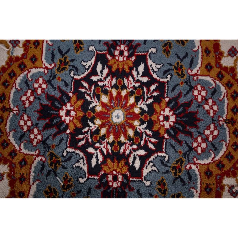 Paisley Red Floral Kashan Turkish Area Rug Bedroom Machine Made Carpet - 9'8" x 12'9"