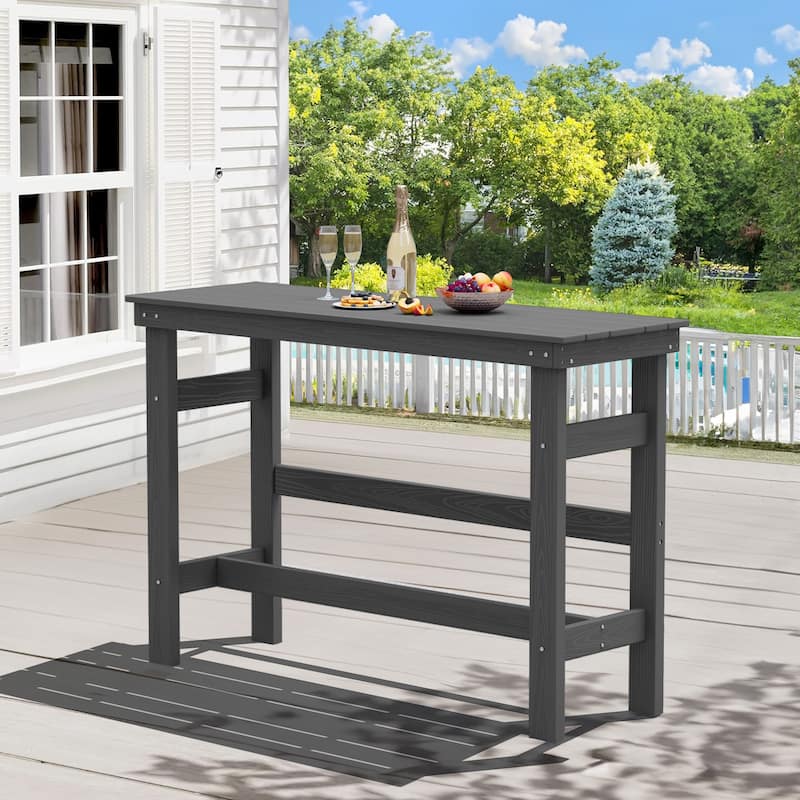 40-inch Outdoor Patio HDPE Pub Bar Table, Balcony Table