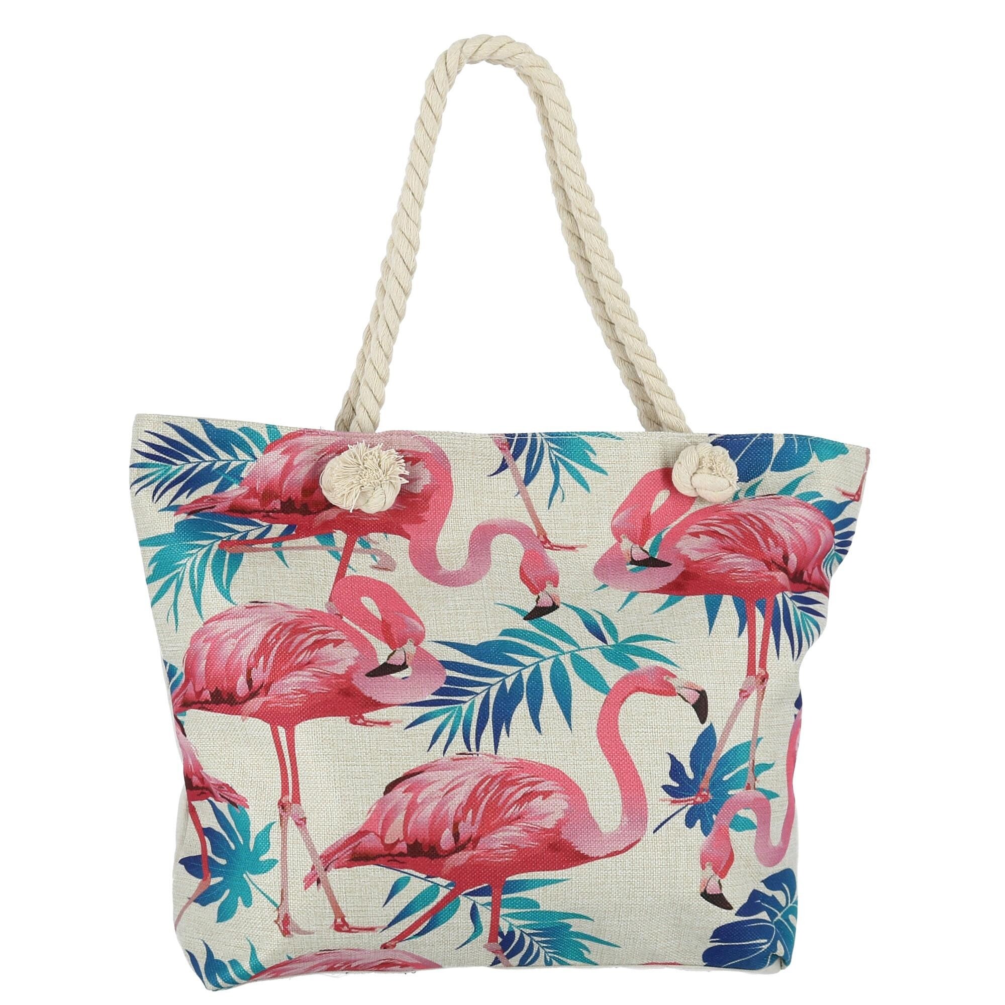 pink flamingo tote bag