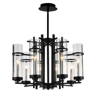 Sierra 8 Light 26in Black Chandelier