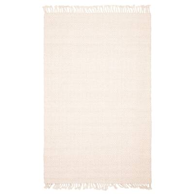 ECARPETGALLERY Braid weave Sienna Beige Wool Rug - 5'0 x 7'11