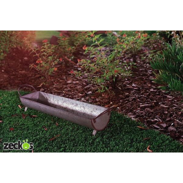 Shop Galvanized Metal Farmhouse Chicken Feeder Planter 6 25 X