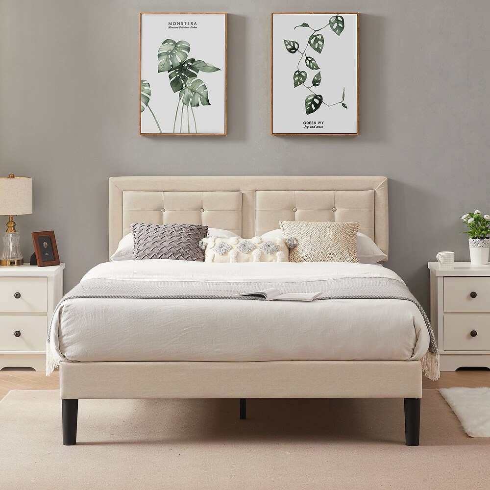 schuintrekken Tien jaar onbekend Buy Beige Beds Online at Overstock | Our Best Bedroom Furniture Deals
