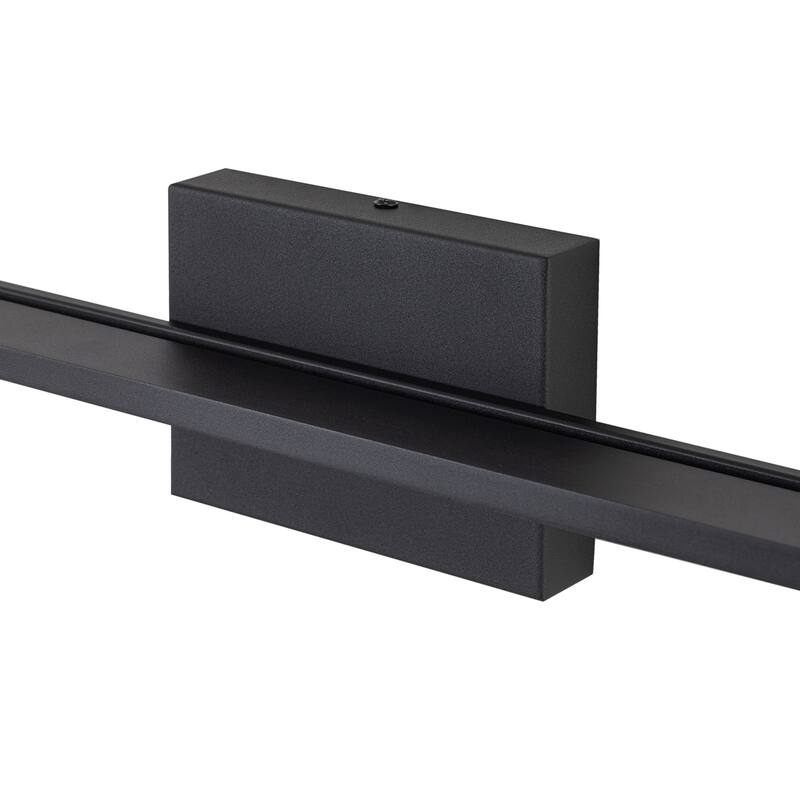 Modern Linear Matte Black Dimmable Integrated LED Bathroom Vanity Light