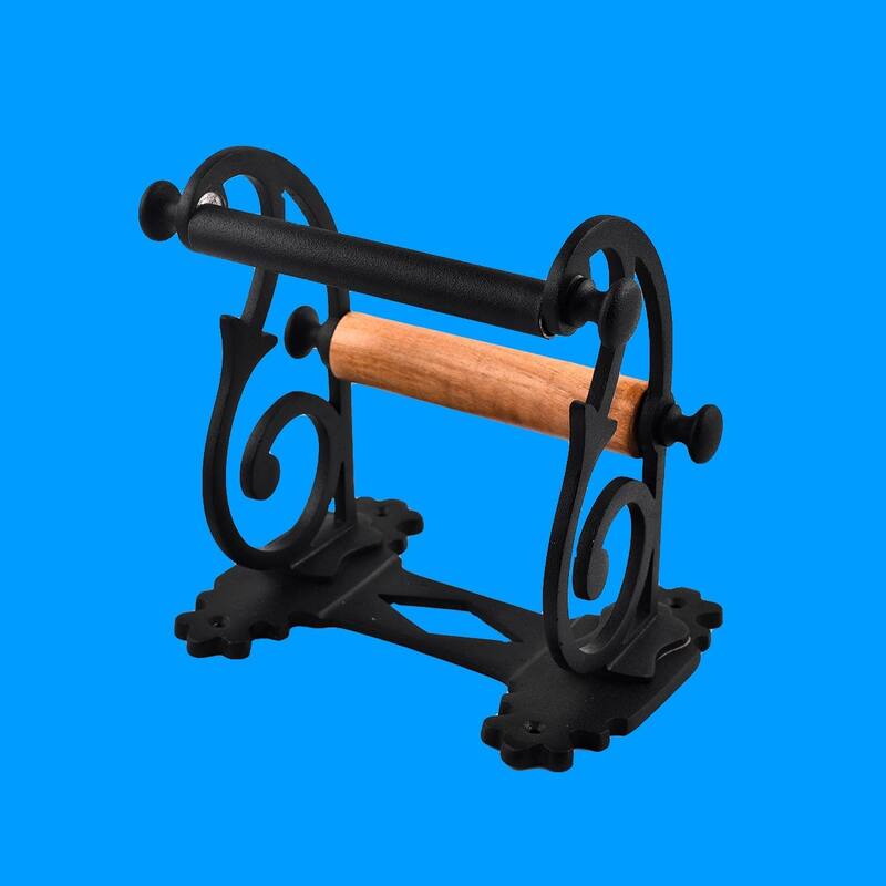 Black Aluminum Toilet Paper Holder Stand Wall Mount 6.5" Toilet Paper Roll Holder with Mounting Hardware Renovators Supply