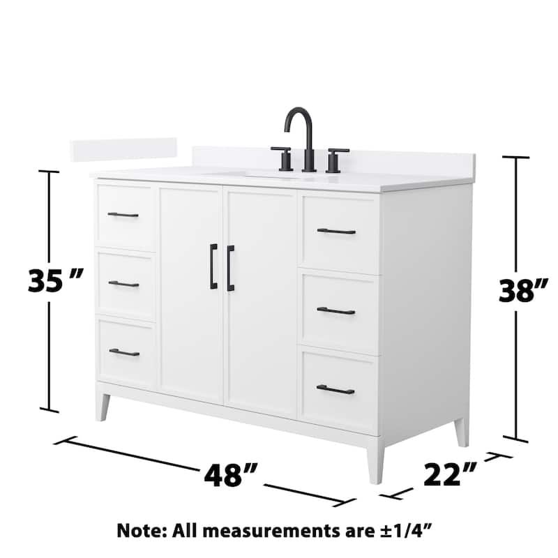 Wyndham Collection WCH717148S-QTZ-US3MXX Elan 48" Free Standing Single