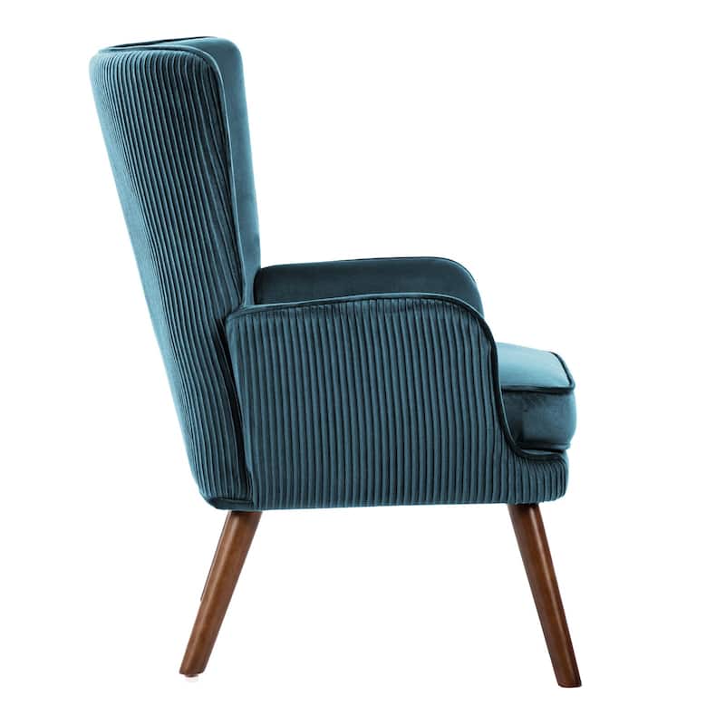 Velvet Upholstered Accent Chair Armchair for Living Room