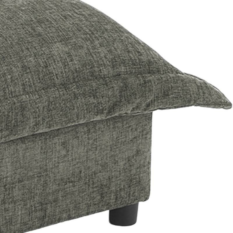 37"W Oversized Upholstered Chenille Rectangle Cloud Ottoman