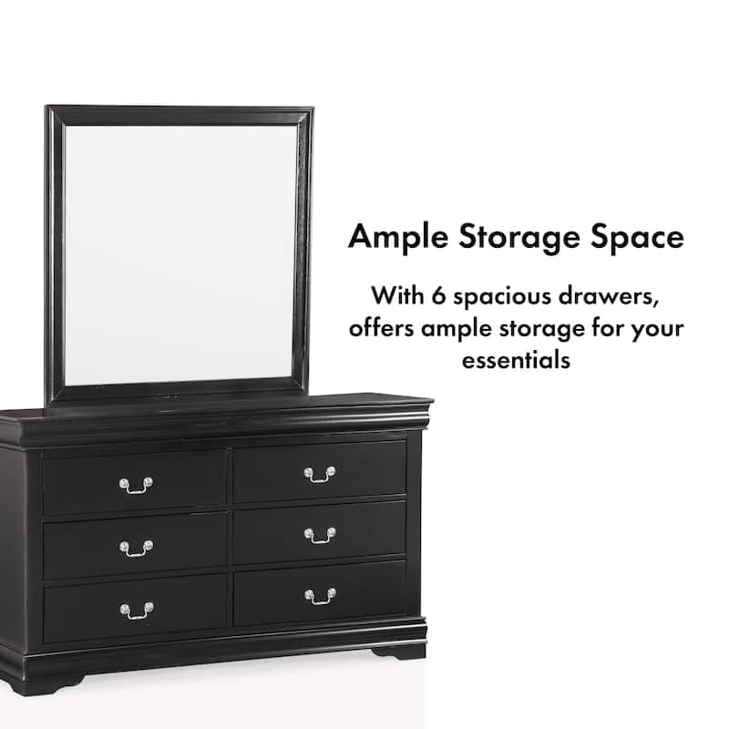 Furniture of America Mayday Traditional Solid Wood 4-Piece Sleigh Bedroom Set