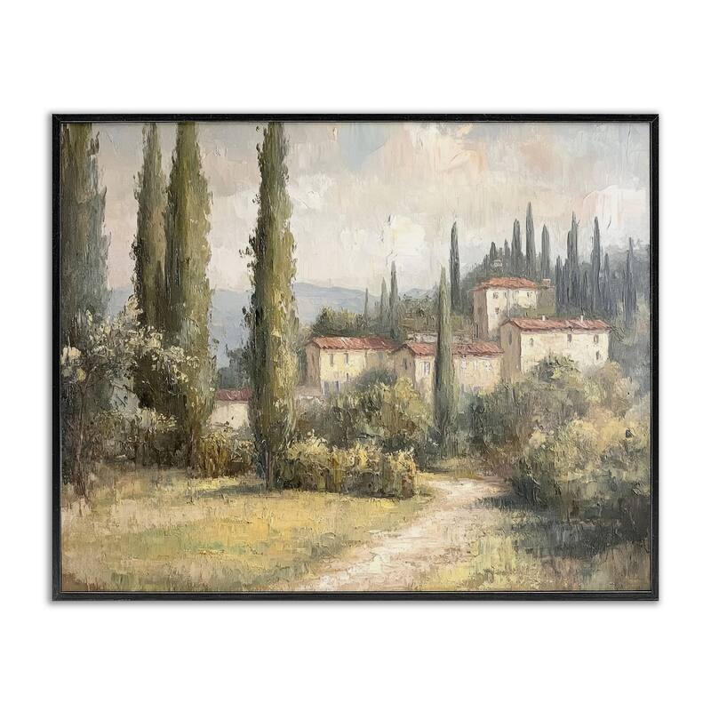 Stupell Villa Hidden in Trees Framed Giclee Art Design By Petal Prints Design - 14 x 11 - Black