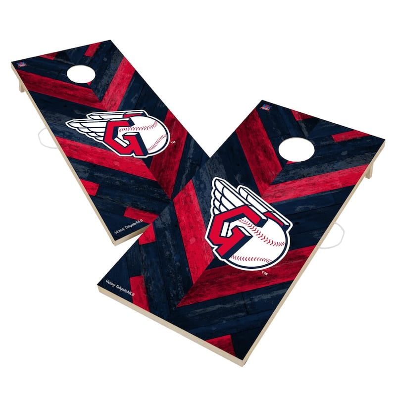 Cleveland Guardians MLB Cornhole Board Set - Include LED Lights