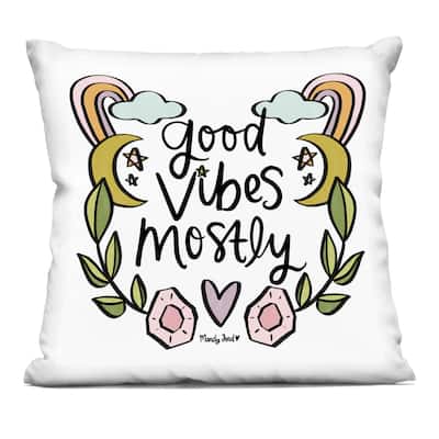 Stupell Good Vibes Mostly Decorative Printed Throw Pillow Design by Mandy Ford Art + Illustration