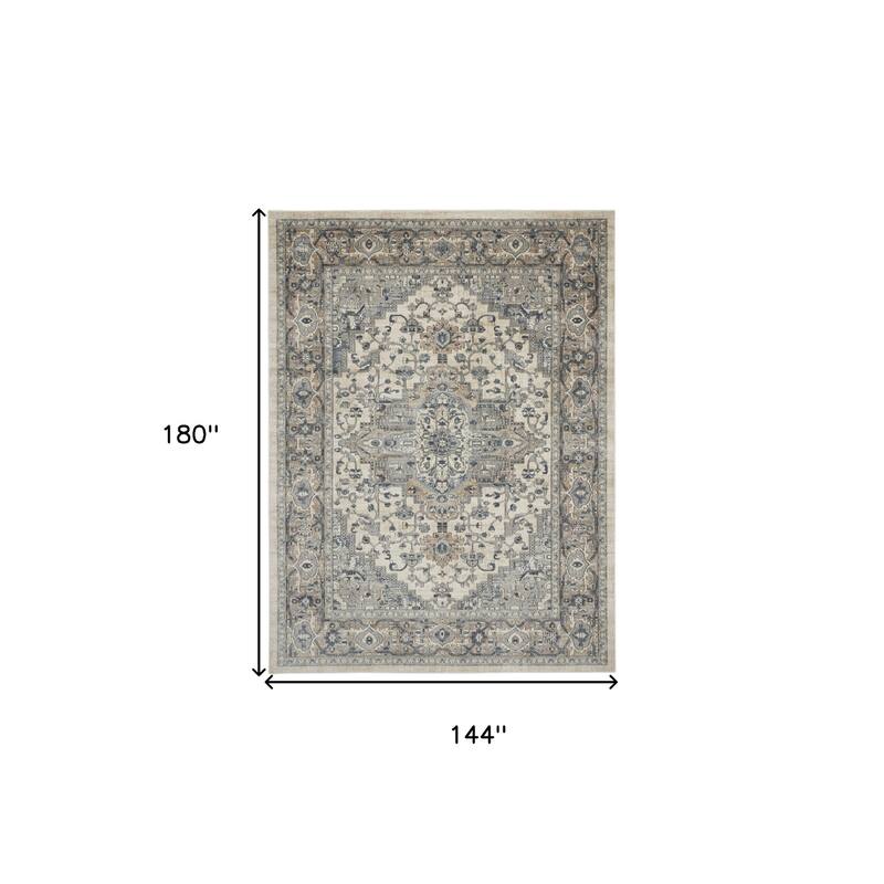 Mebus Power Loomed Traditional Area Rug By HomeRoots - 180' X '144' X '0.32