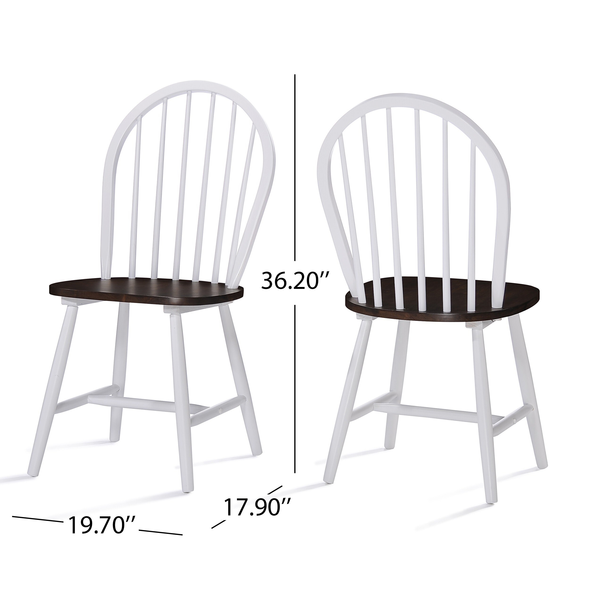 Declan Farmhouse Spindle Dining Chairs Set of 2 High Back-image