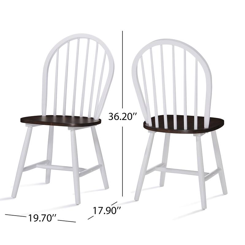 Declan Farmhouse High Back Spindle Dining Chairs (Set of 2) by Christopher Knight Home - 36"H