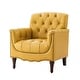 preview thumbnail 51 of 68, HULALA HOME Wemer Traditional Genuine Leather Armchair with Tufted Back