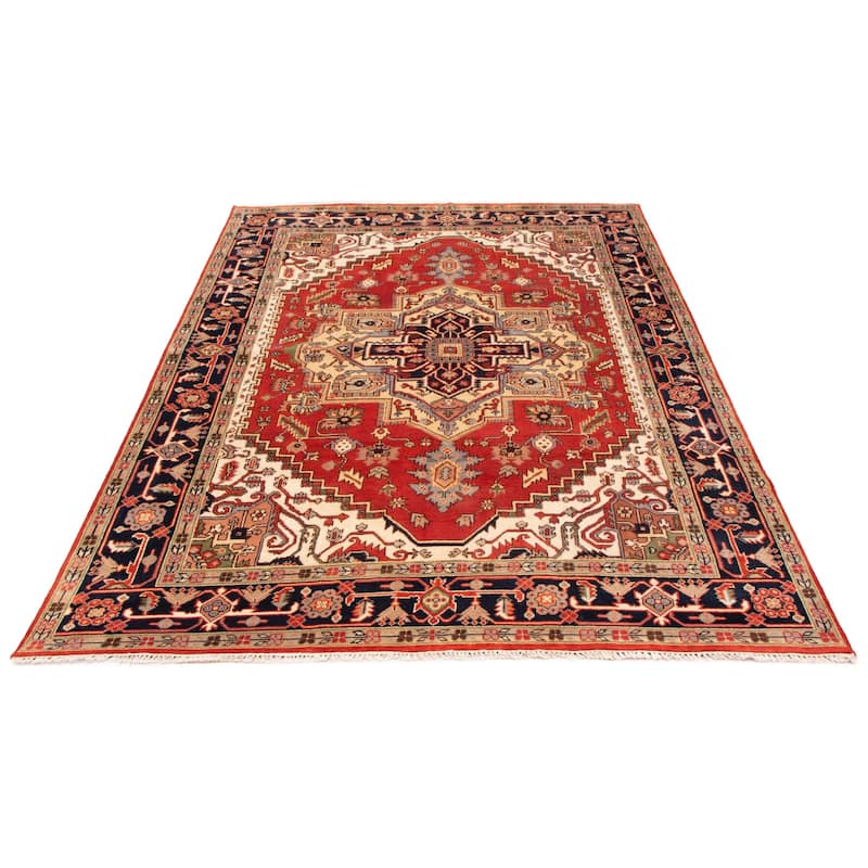 ECARPETGALLERY Hand-knotted Serapi Heritage Red Wool Rug - 8'10 x 11'10