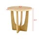 preview thumbnail 3 of 6, 25" Round End Table, Wooden Side Table, Night Stand for Living Room ,Reception Room (Oak Color)