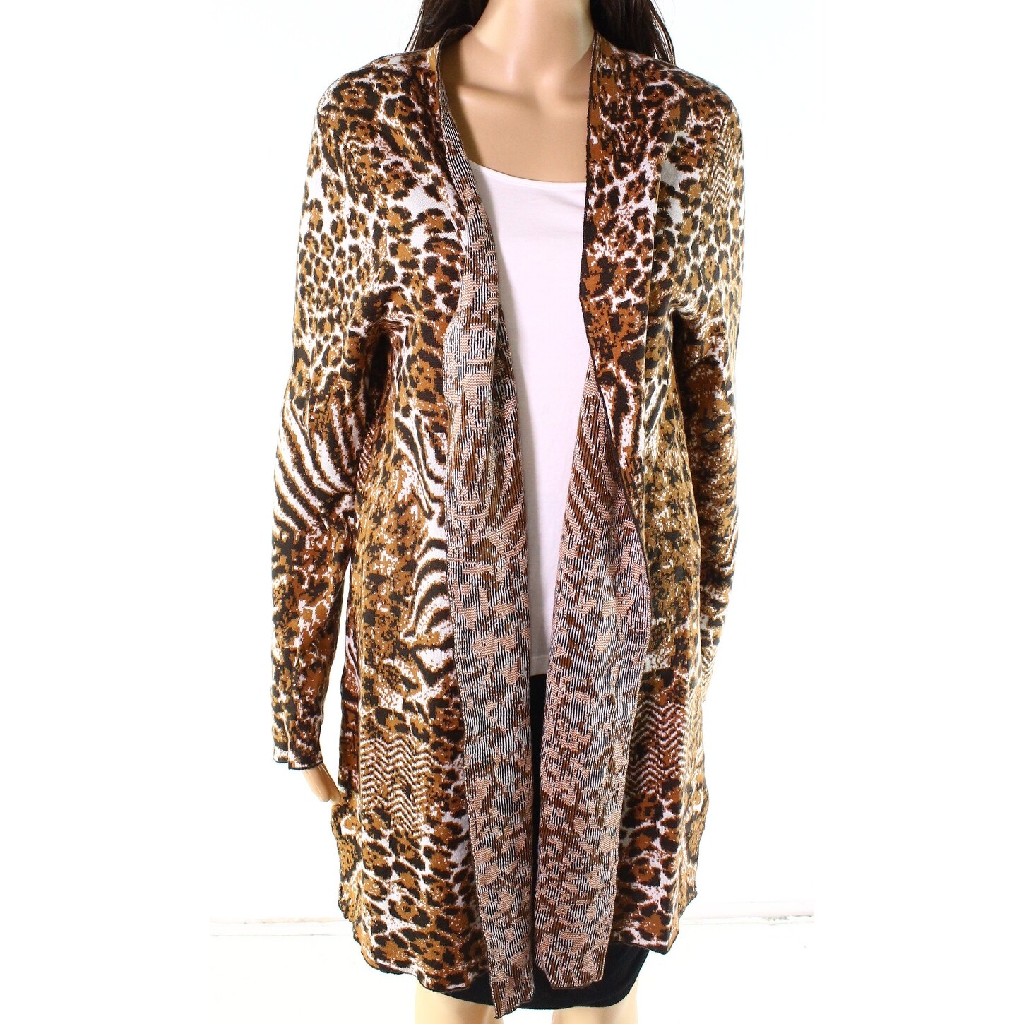 women's leopard print cardigan sweater