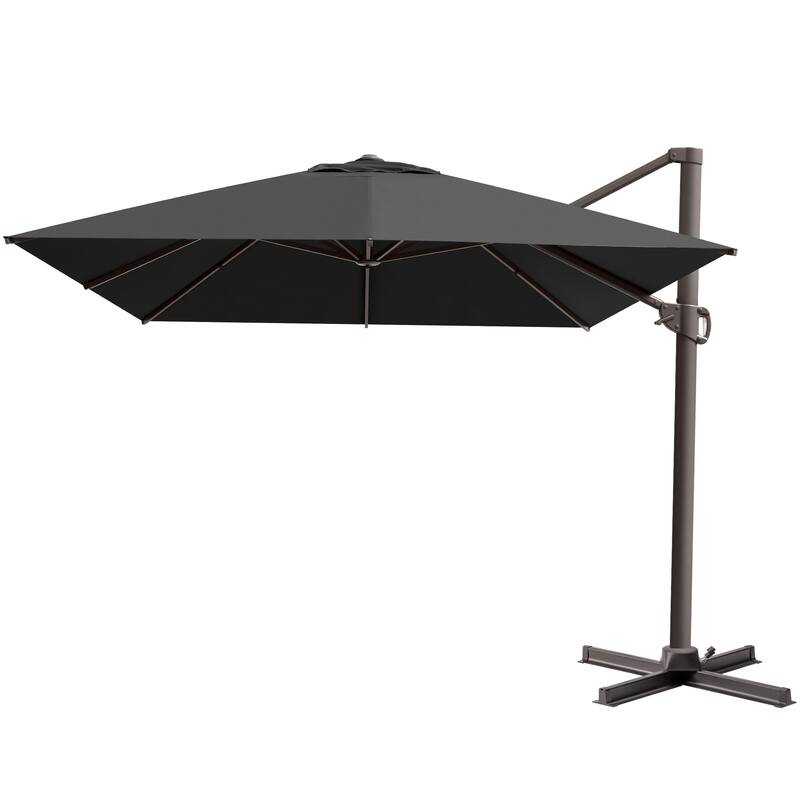 10x12.5 FT Outdoor Patio Cantilever Umbrella 360 Degree Rotation