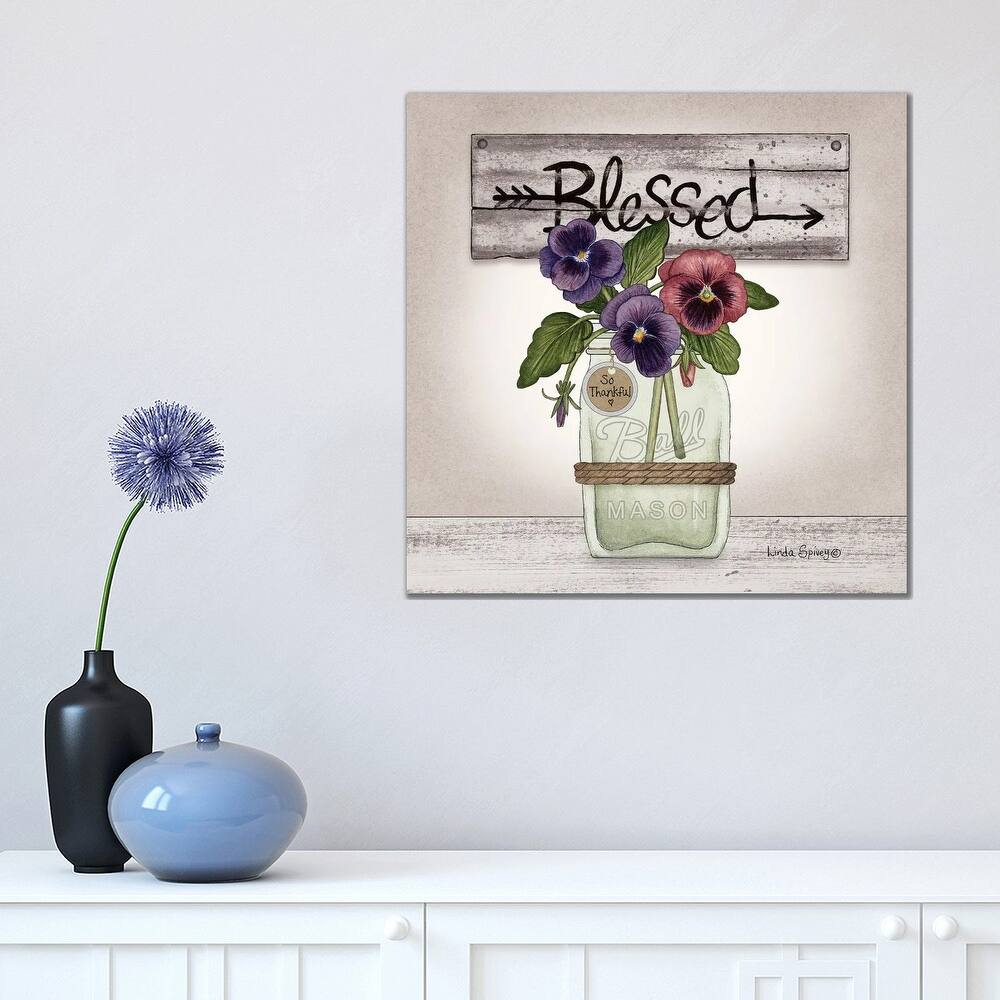 iCanvas "Pansy Blessing" by Linda Spivey Canvas Print