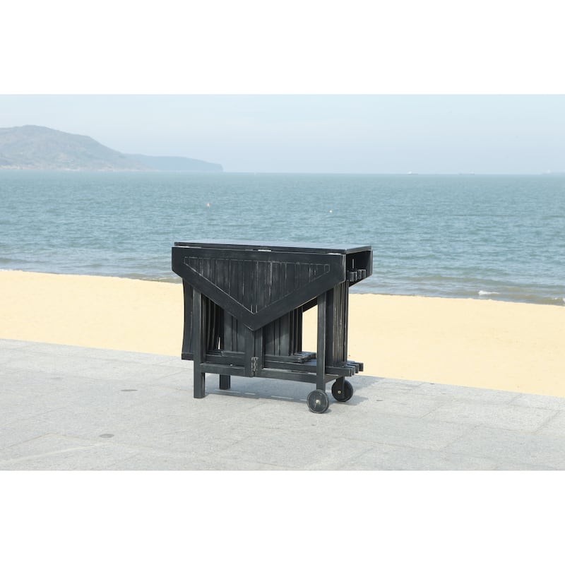SAFAVIEH Kateryna Acacia Wood 5 Piece Outdoor Dining Table Set - 41Wx41Dx30H