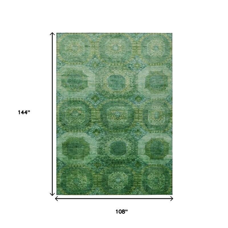 HomeRoots Medallion Transitional Rectangle Outdoor Rug