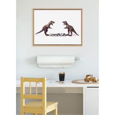 Kate and Laurel Sylvie Dino Cars Canvas by Saint and Sailor Studios