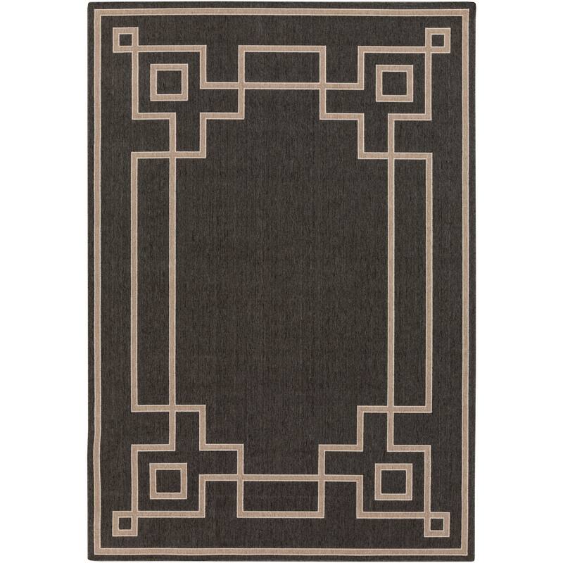 Livabliss Odette Greek Key Border Indoor/ Outdoor Area Rug