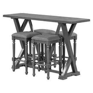 Counter Height 5 Piece Dining Set With 4 Stools - Bed Bath & Beyond ...