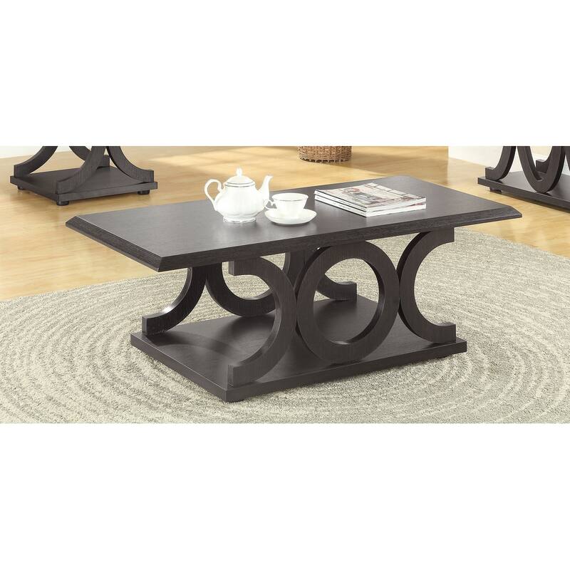 Shelly Rectangular Engineered Wood Coffee Table Cappuccino