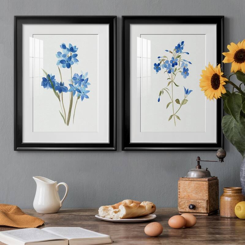 Blue Blossom Botanical I Premium Framed Print - Ready to Hang