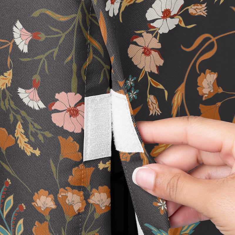 Sweet Jojo Designs Black Boho Wildflower Vintage Floral Girl Dog Crate Kennel Cover 48in. - Orange Teal Botanical Paisley Flower