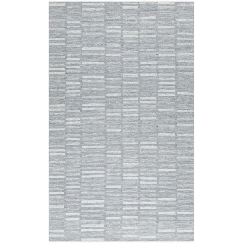 Madilyn Mid-Century Modern Stripe Fringed Area Rug