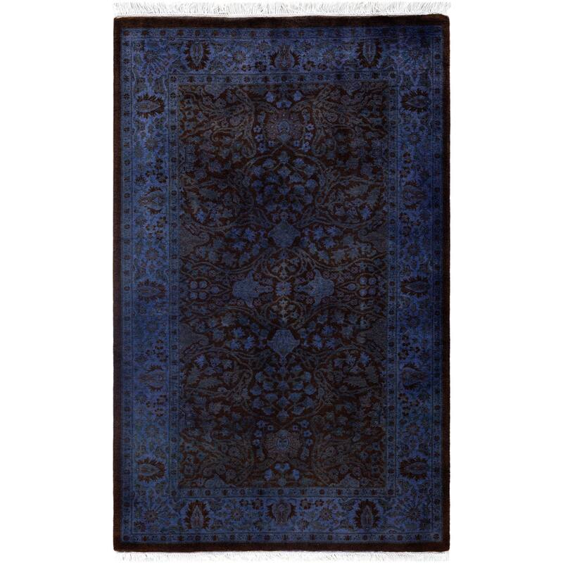 Overdyed One-of-a-Kind Hand-Knotted Area Rug - Purple - 3' 2" x 5' 1"