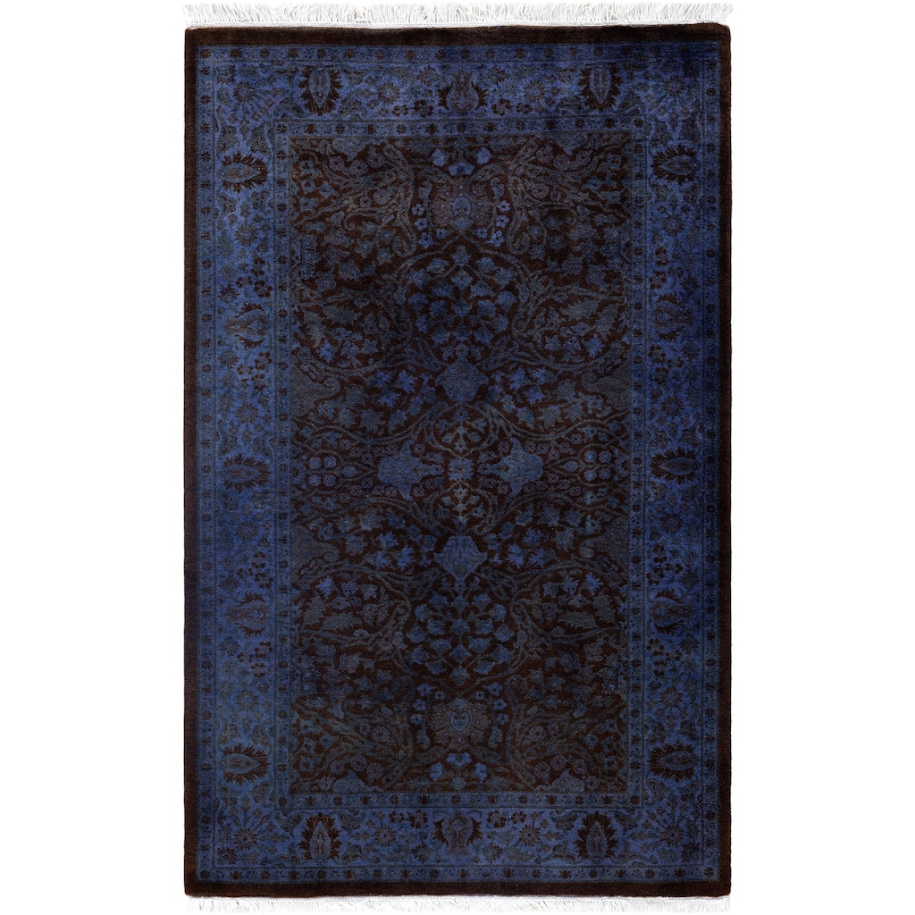 Overdyed One-of-a-Kind Hand-Knotted Area Rug - Purple - 3' 2" x 5' 1"