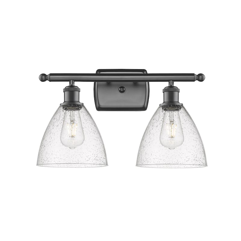 Innovations Lighting 516-2W-11-18 Bristol Vanity Bristol 2 Light 18" - Oil Rubbed Bronze / Seedy