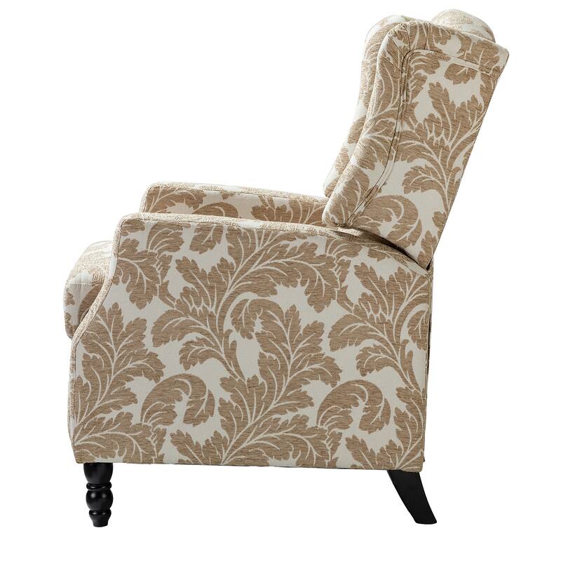 Damaris Mid-Century Modern Manual Pushback Recliner with Wingback Design Set of 2 by HULALA HOME