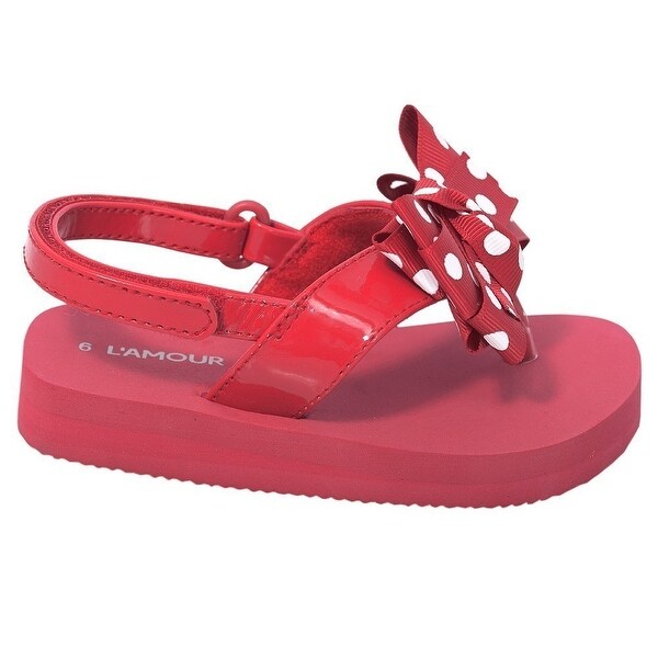 toddler girl red flip flops