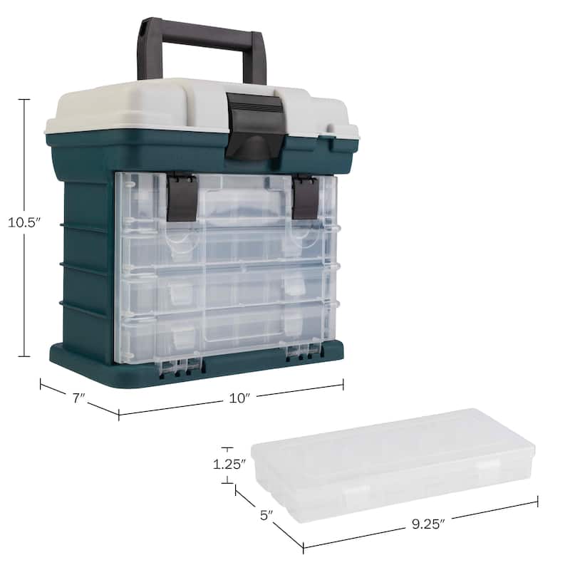 Portable Tool Box - Small Parts Organizer with Drawers and Customizable Compartments for Hardware, or Crafts by Stalwart